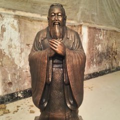 孔子銅雕，鑄銅孔子雕塑，校園名人銅雕