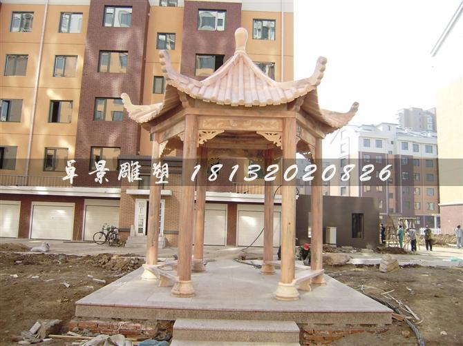 晚霞紅石涼亭，公園涼亭 (1)