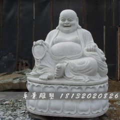 彌勒佛石雕，漢白玉彌勒佛石雕