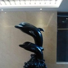 海豚銅雕，動物銅雕