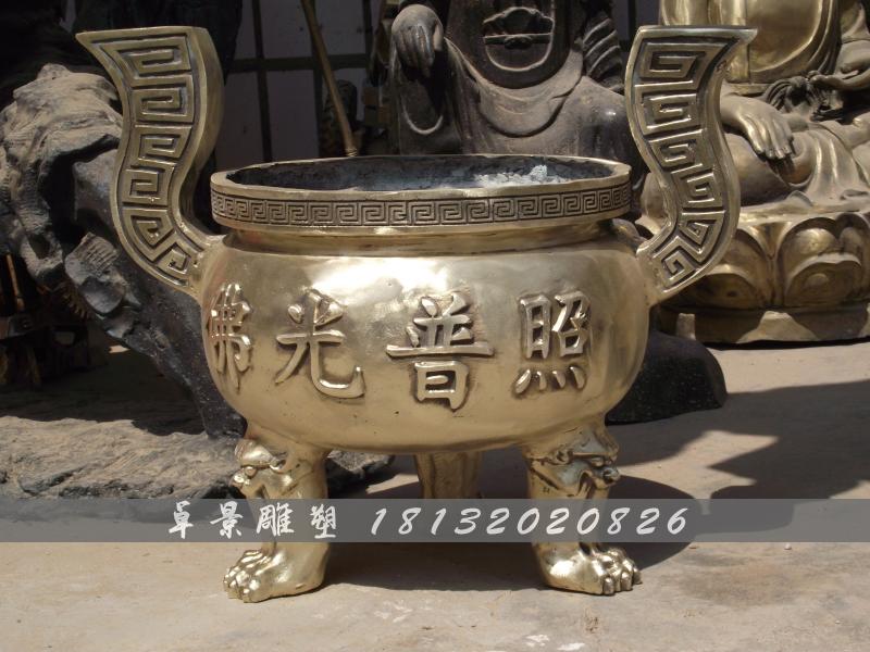 銅香爐，圓鼎香爐，鑄銅香爐 (3)