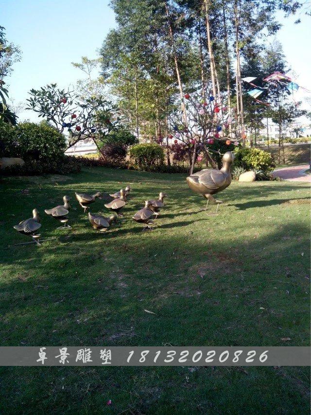 鴨子銅雕，公園動物銅雕，園林景觀銅雕