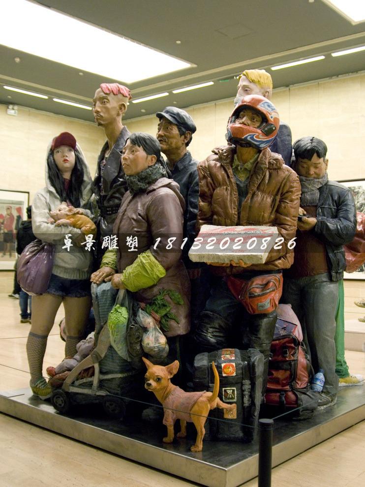玻璃鋼人物雕塑,玻璃鋼廣場雕塑
