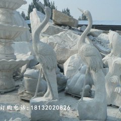 仙鶴石雕，仙鶴雕塑