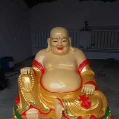 玻璃鋼彌勒佛雕塑，玻璃鋼彩繪彌勒佛雕塑