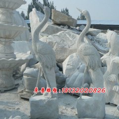 仙鶴石雕，大理石仙鶴雕塑