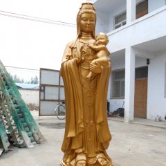 銅雕送子觀音雕塑，銅雕觀音雕塑