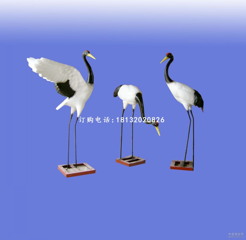 玻璃鋼仙鶴雕塑，玻璃鋼廣場(chǎng)仙鶴雕塑