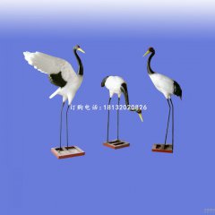 玻璃鋼仙鶴雕塑，玻璃鋼廣場仙鶴雕塑
