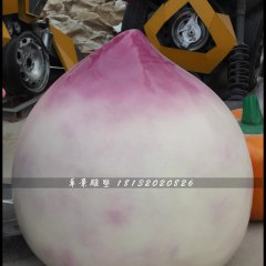 玻璃鋼桃雕塑，玻璃鋼水果雕塑