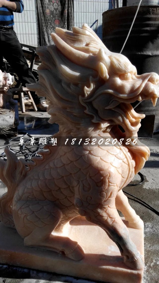石頭麒麟，石雕麒麟雕塑