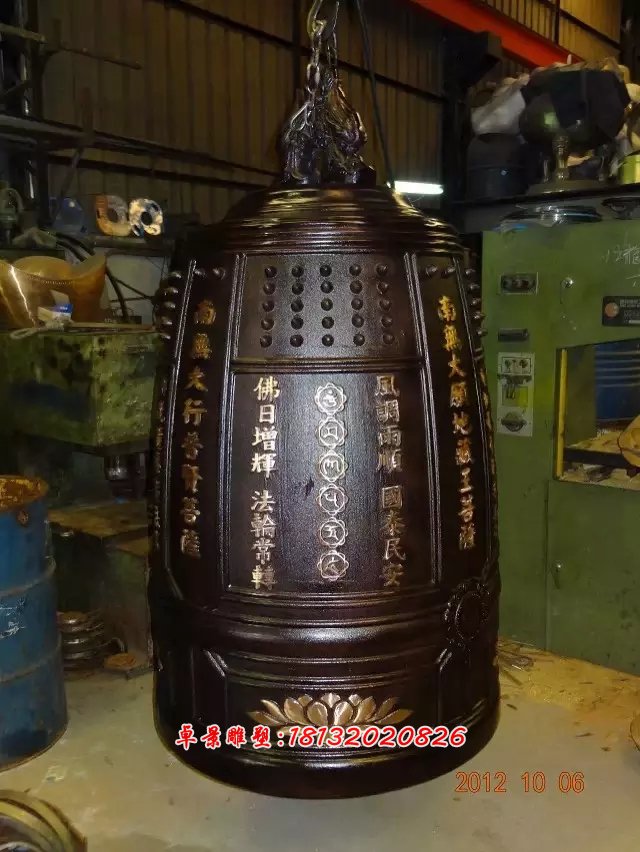 銅鐘雕塑，寺廟銅鐘雕塑 (3)
