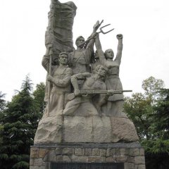 農(nóng)民起義石雕，廣場(chǎng)景觀石雕
