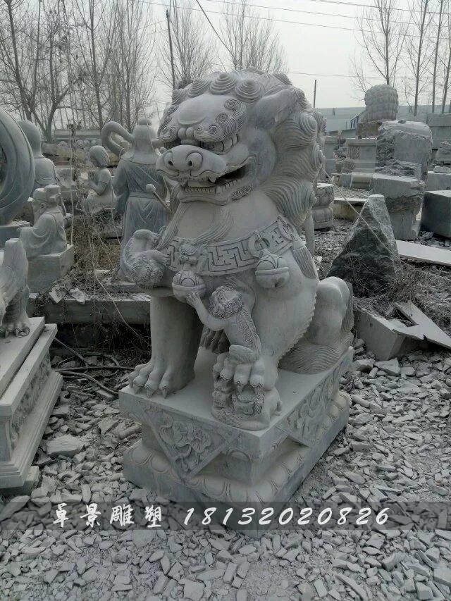 獅子石雕，仿古獅子石雕，門獅石雕 (4)