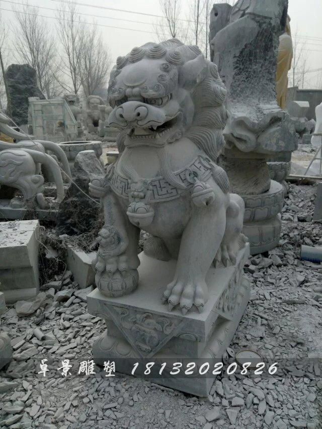 獅子石雕，仿古獅子石雕，門獅石雕 (5)