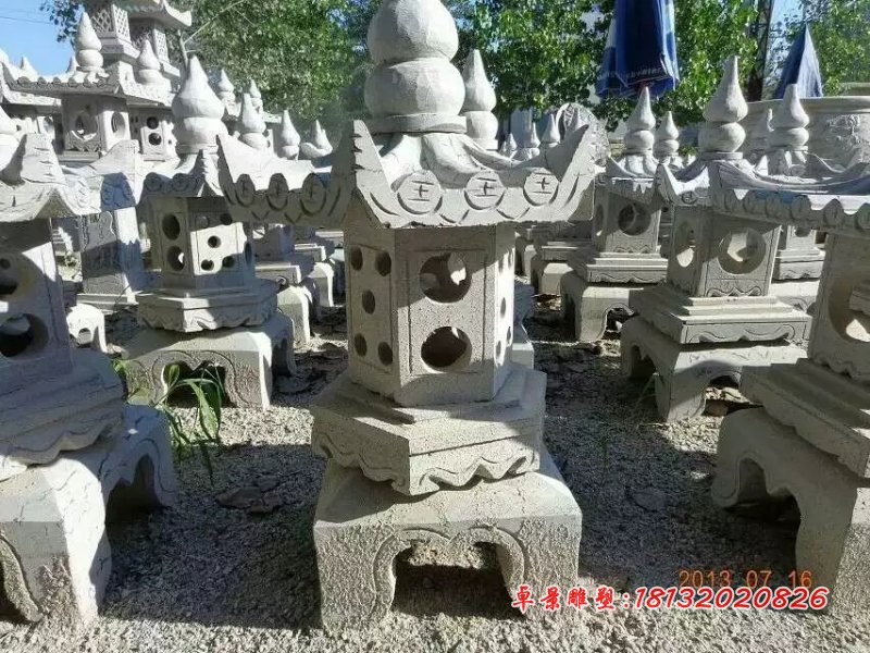 石燈，大理石石燈雕塑 (1)