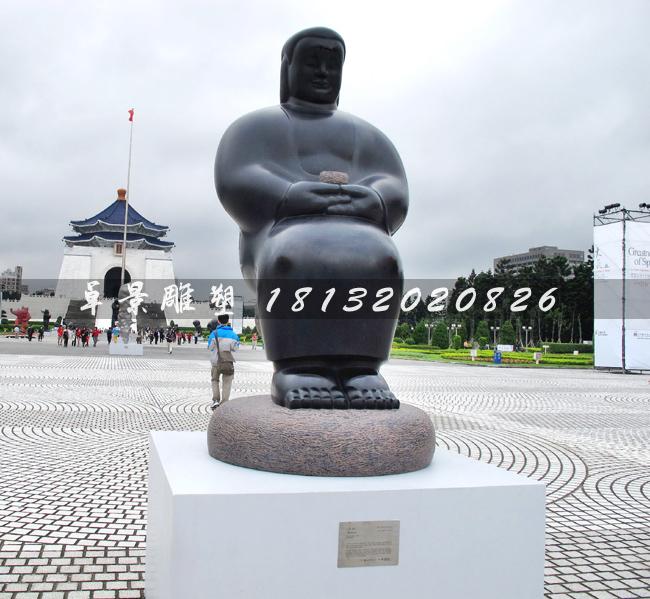 抽象石雕人，公園小品石雕