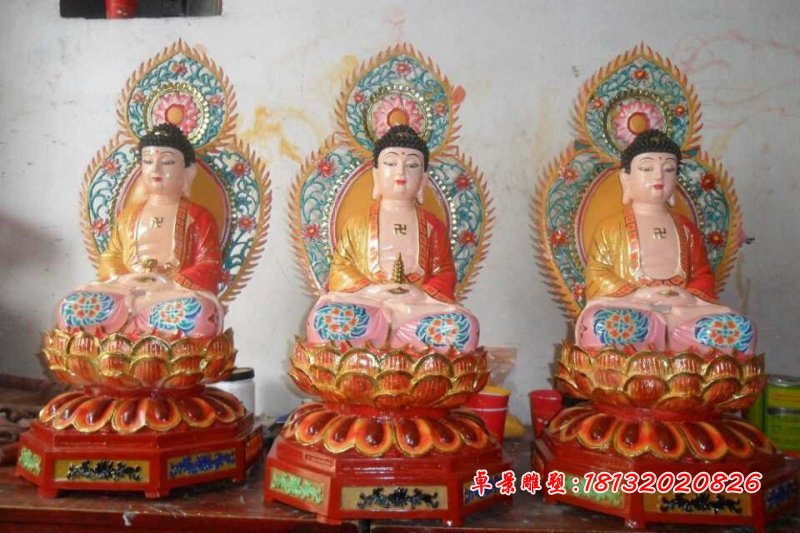 玻璃鋼東方三圣雕塑，玻璃鋼東方三圣