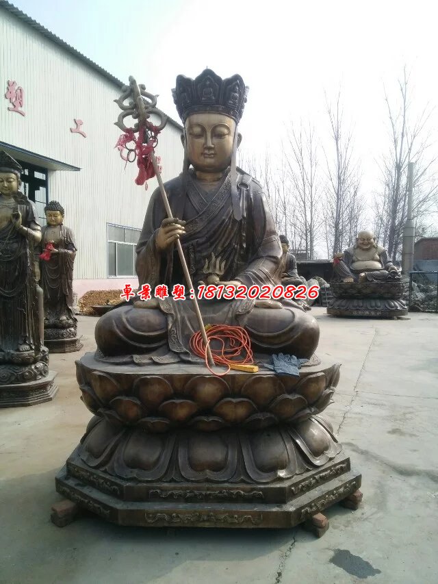 地藏王菩薩銅雕，鑄銅地藏王雕塑