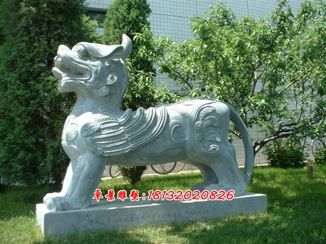 獨(dú)角獸石雕，神獸石雕