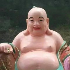 玻璃鋼彩繪佛像，玻璃鋼彌勒佛