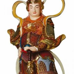 玻璃鋼韋陀雕塑，玻璃人物雕塑