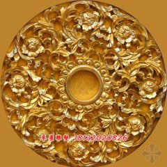 鎏金銅浮雕，花朵浮雕