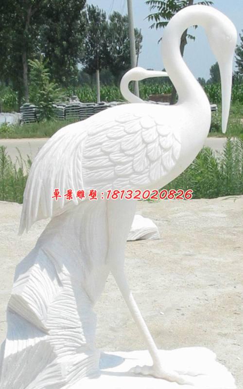 漢白玉仙鶴，石雕仙鶴