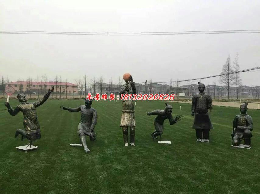 玻璃鋼兵馬俑雕塑，玻璃鋼仿銅人物雕塑 (3)