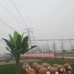 玻璃鋼小猴子雕塑，卡通動物雕塑