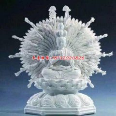 千手觀音雕塑，漢白玉觀音雕塑