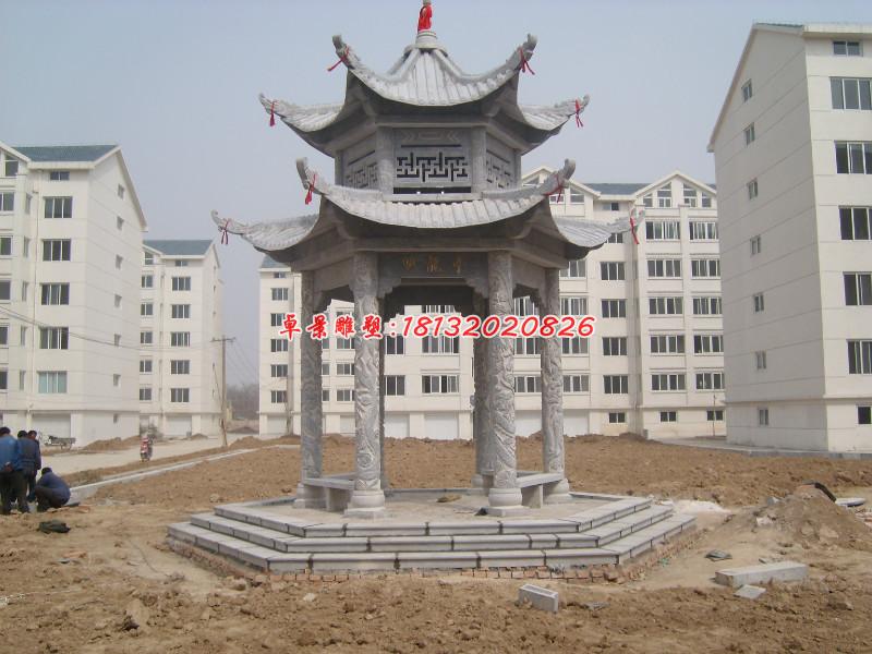 大理石涼亭，小區(qū)涼亭雕塑