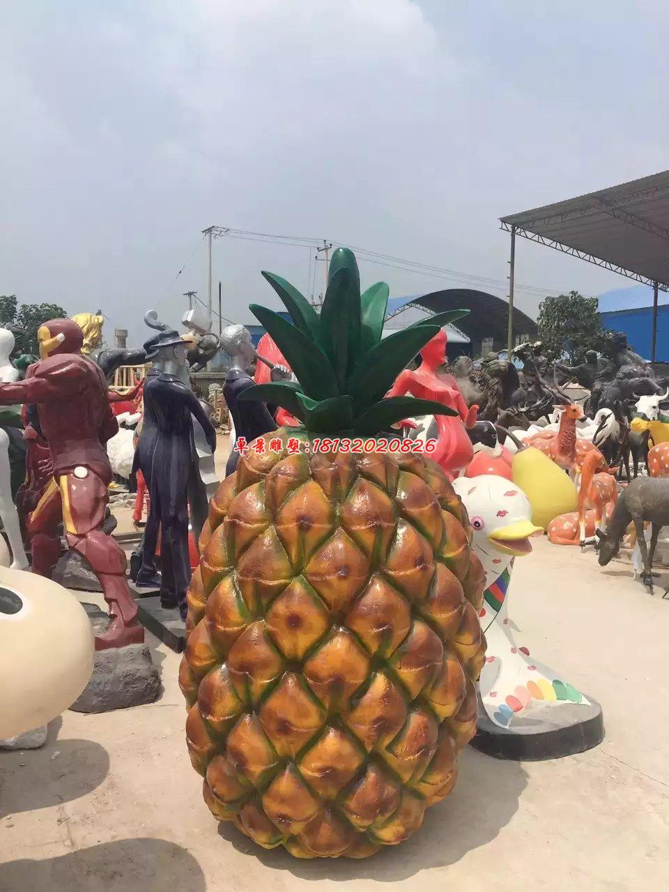 玻璃鋼公園雕塑,玻璃鋼仿真大菠蘿