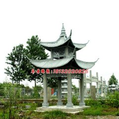 石頭涼亭，公園涼亭雕塑