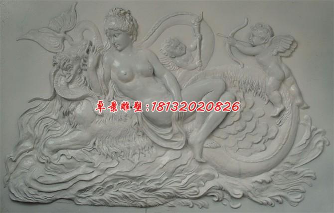 石浮雕,西方美女石浮雕