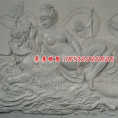 石浮雕，西方美女石浮雕
