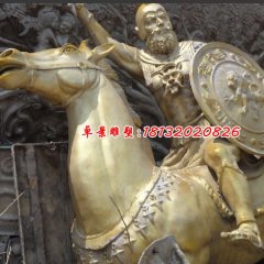 古羅馬戰(zhàn)士銅雕，廣場(chǎng)人物銅雕