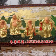十八羅漢銅浮雕，寺廟銅浮雕