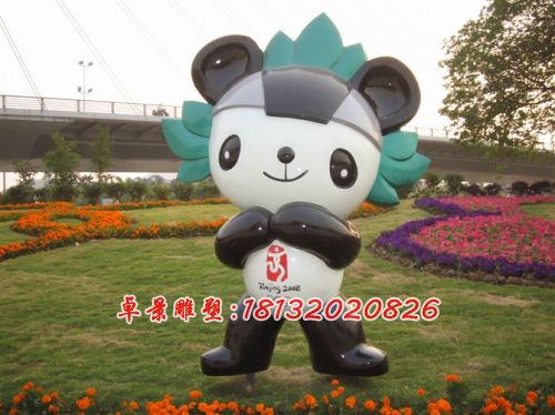 玻璃鋼福娃雕塑，公園玻璃鋼雕塑 (4)