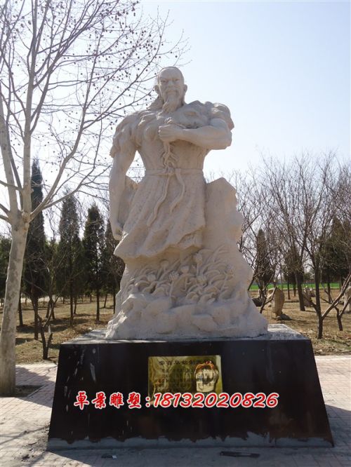 玻璃鋼伏羲雕塑，玻璃鋼人物雕塑 (3)