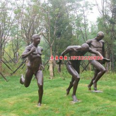 跑步銅雕，公園運(yùn)動(dòng)銅雕