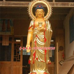 玻璃鋼如來佛雕塑，彩繪玻璃鋼佛像