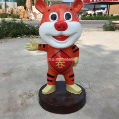 玻璃鋼十二生肖雕塑，玻璃鋼卡通動物雕塑