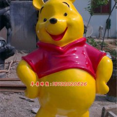 玻璃鋼維尼熊雕塑，卡通雕塑