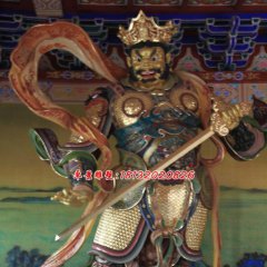 玻璃鋼四大天王雕，玻璃鋼彩繪神仙雕塑