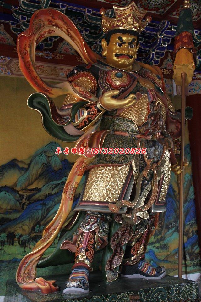 玻璃鋼四大天王雕，玻璃鋼彩繪神仙雕塑 (3)
