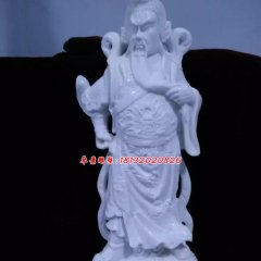 關(guān)公石雕，漢白玉關(guān)公石雕