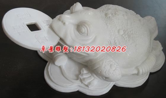 漢白玉石雕金蟬，動物石雕