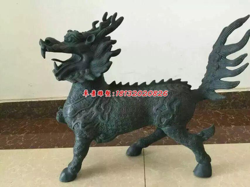 麒麟銅雕，青銅麒麟雕塑