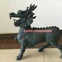 麒麟銅雕，青銅麒麟雕塑